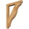 Ekena Millwork Funston Arts & Crafts Rough Sawn Bracket, Western Red Cedar, 4"W x 34"D x 42"H BKT04X34X42FST03RWR - alternate 1